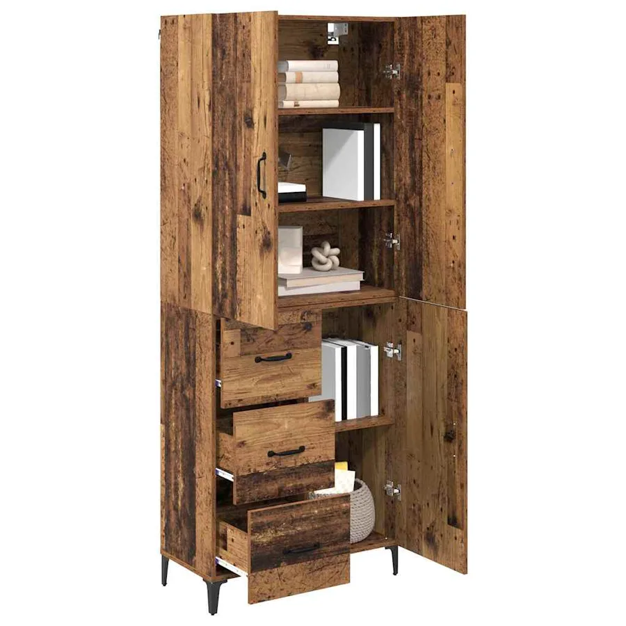 Haut Armoire Bois Ancien 69,5 x 34 x 180 cm Bois d'ingénierie - 3