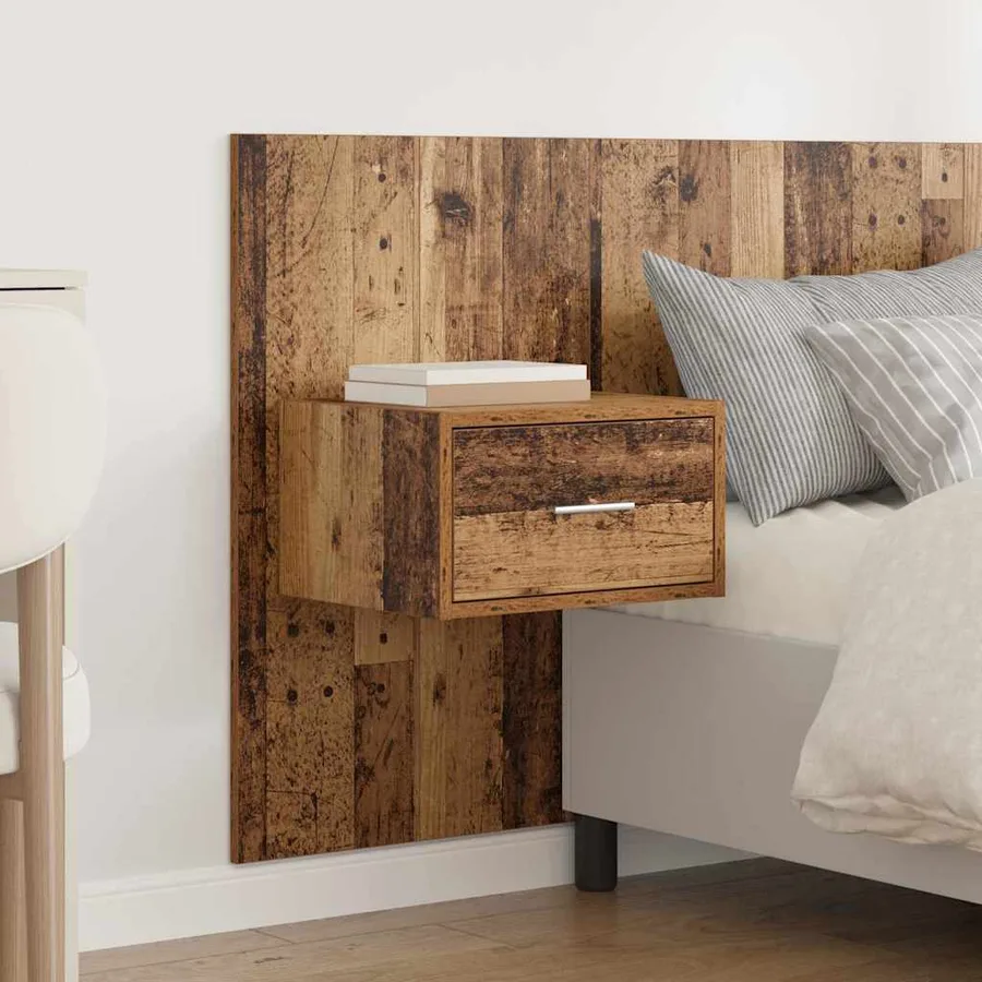 Tête de lit avec armoire 3 pcs Bois Ancien Bois d'ingénierie - 4