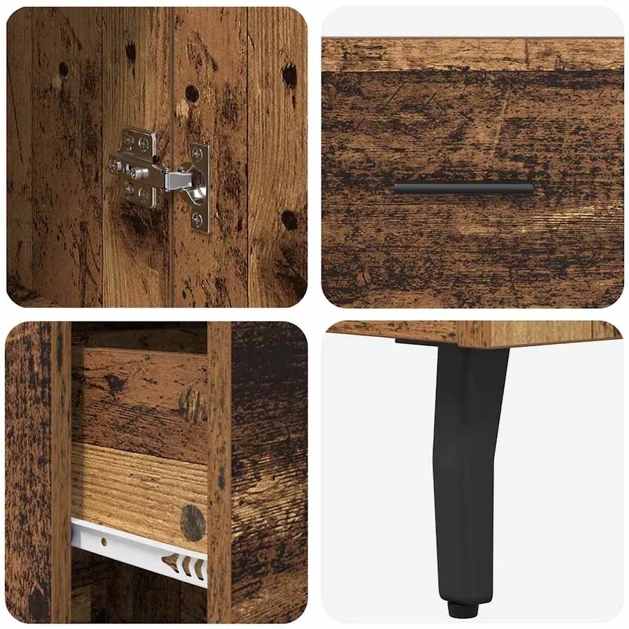 Haut Armoire Bois Ancien 34,5 x 34 x 180 cm Bois d'ingénierie - 11