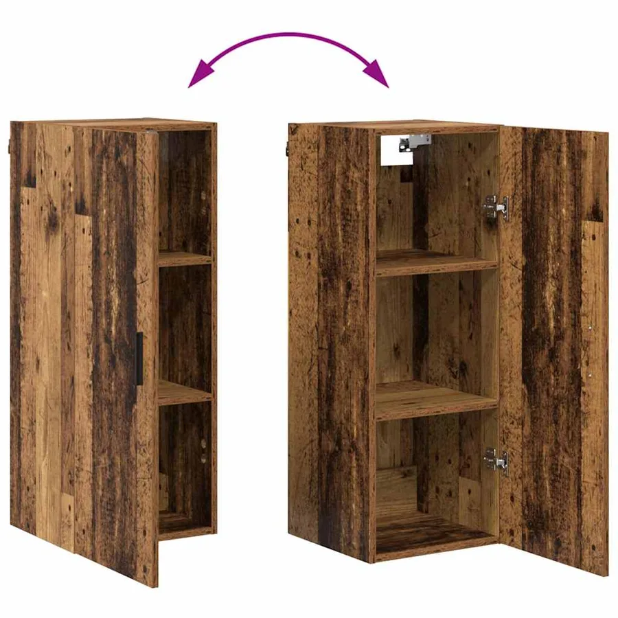 Haut Armoire Bois Ancien 34,5 x 34 x 180 cm Bois d'ingénierie - 13
