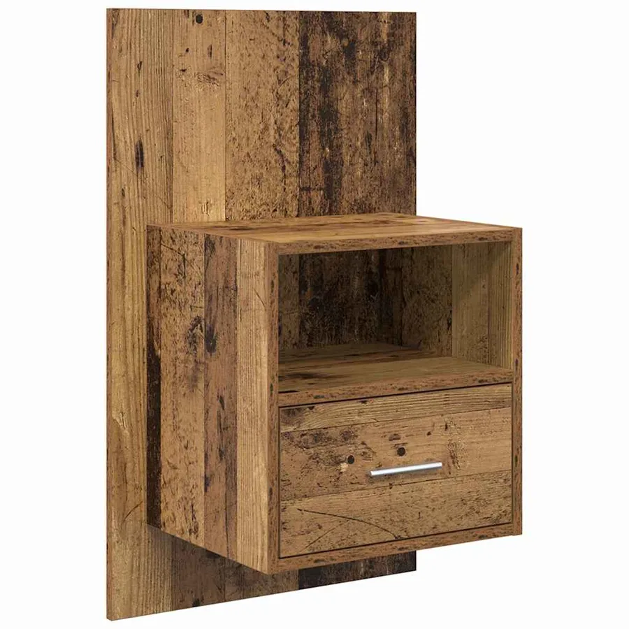 Tête de lit avec armoire 3 pcs Bois Ancien Bois d'ingénierie - 6