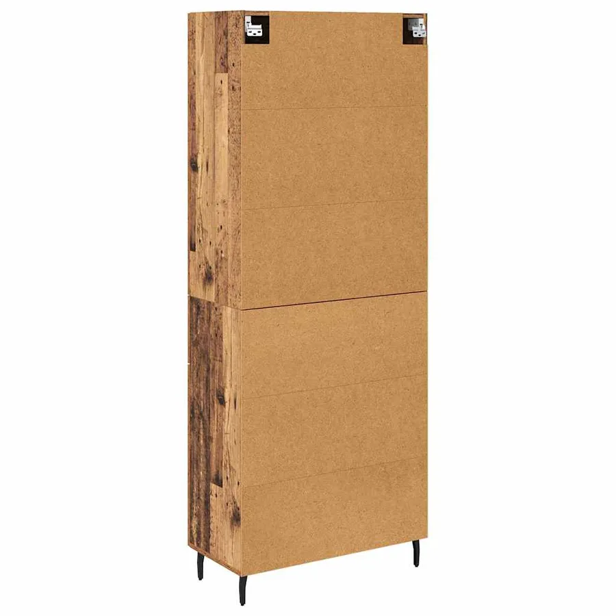 Haut Armoire avec tiroir 2 pcs Bois ancien Bois d'ingénierie - 8