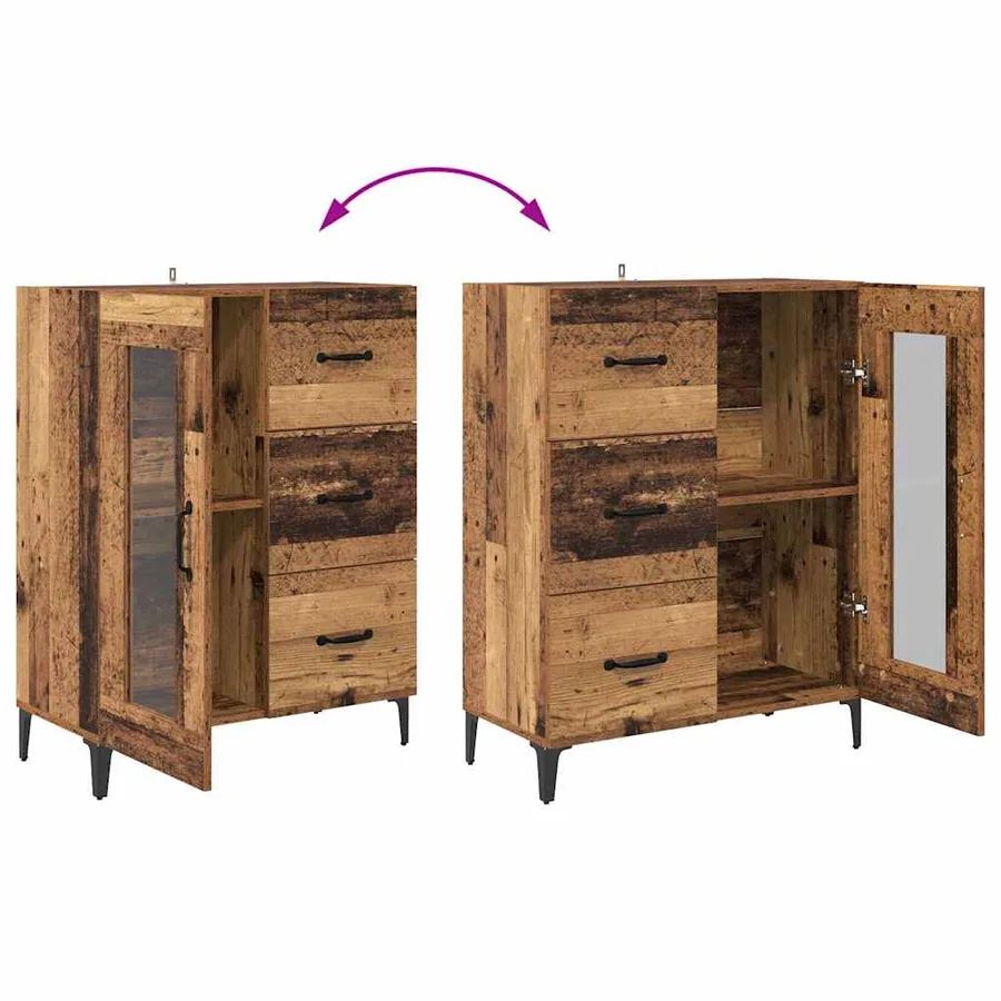 Haut Armoire Bois Ancien 69,5 x 34 x 180 cm Bois d'ingénierie - 12