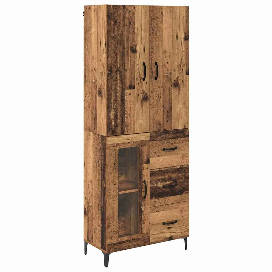 Haut Armoire Bois Ancien 69,5 x 34 x 180 cm Bois d'ingénierie - 2