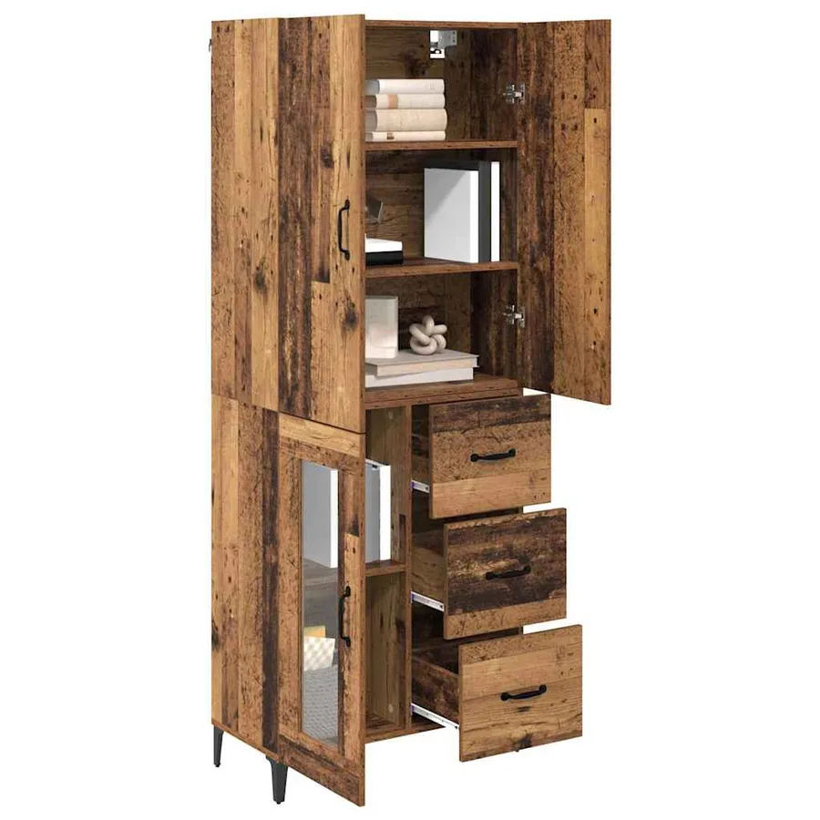 Haut Armoire Bois Ancien 69,5 x 34 x 180 cm Bois d'ingénierie - 3