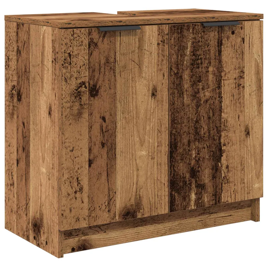 Ensemble de mobilier de salle de bain 5 pcs Bois ancien - 6
