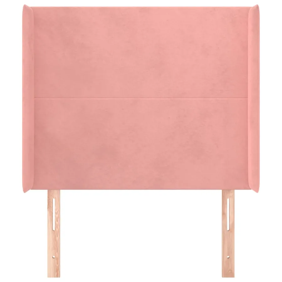 Tête de lit avec oreilles Rose 103x16x118/128 cm Velours - 3