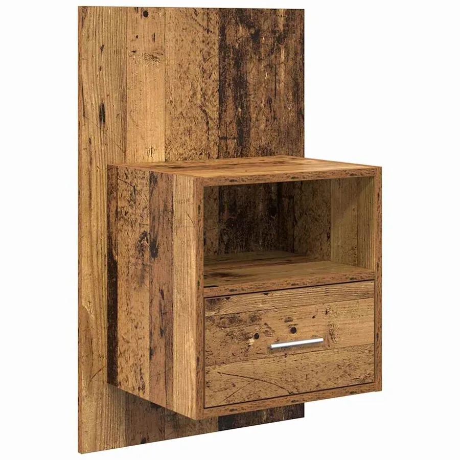 Tête de lit avec armoire 3 pcs Bois Ancien Bois d'ingénierie - 6