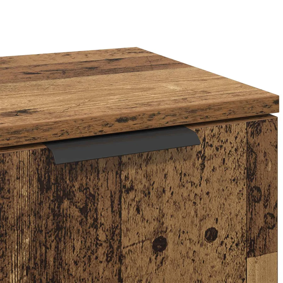 Buffet avec tiroir 3 pcs Bois Ancien Bois d'ingénierie - 11