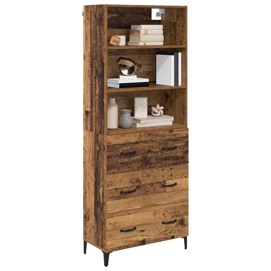 Haut Armoire Bois Ancien 69,5 x 34 x 180 cm Bois d'ingénierie - 3