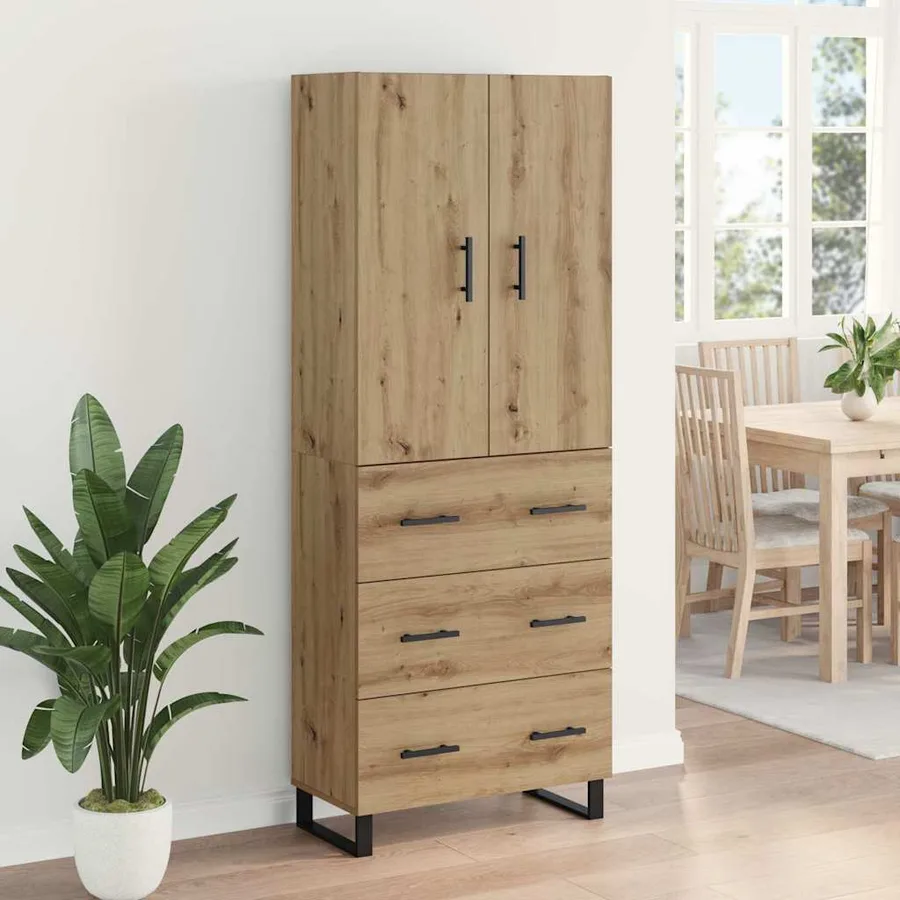 Haut Armoire 2 pcs Chêne artisanal 69,5 x 34 x 180 cm - 4