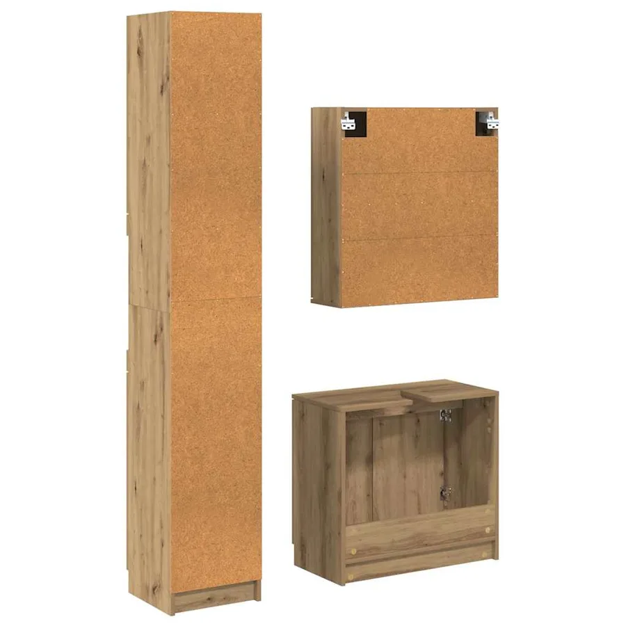 Ensemble de Meubles de Salle de Bain 3 pc Chêne artisanal - 8