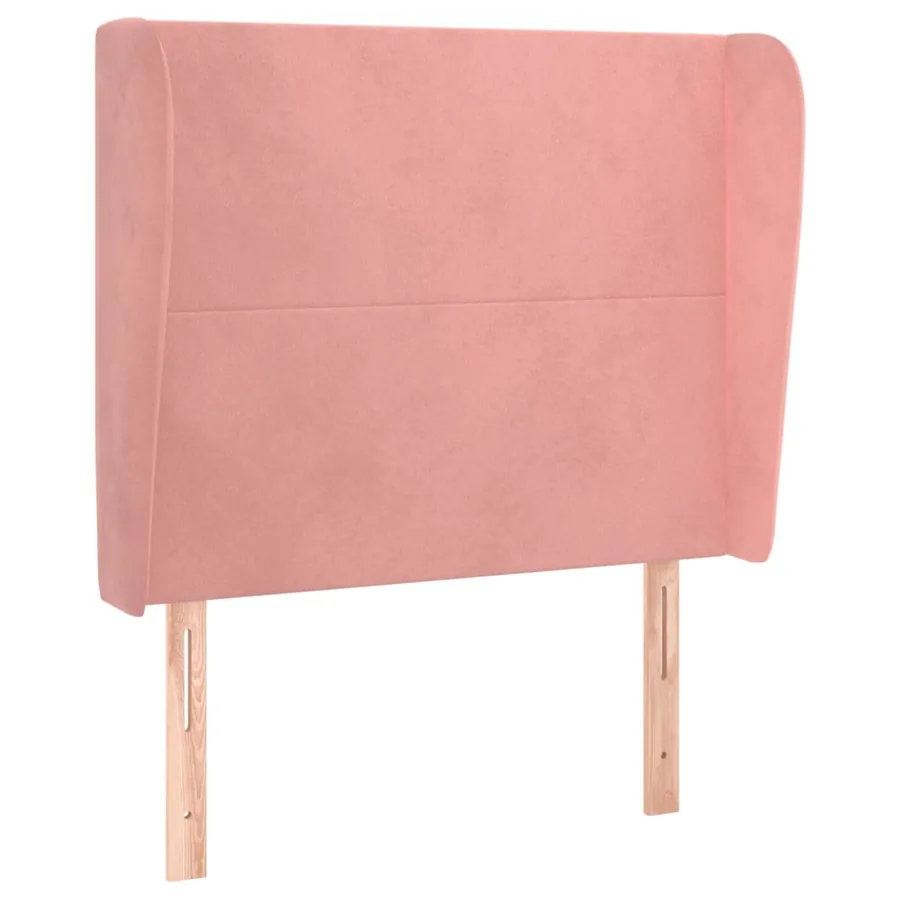 Tête de lit avec oreilles Rose 103x23x118/128 cm Velours - 2