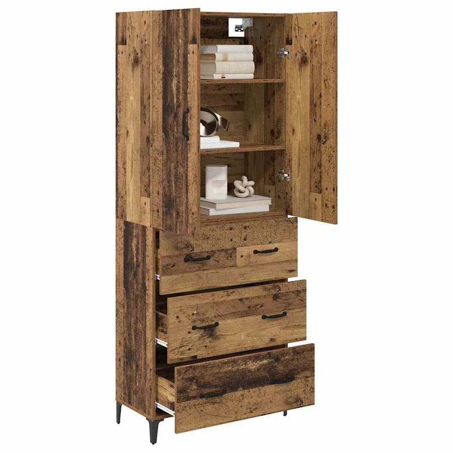 Haut Armoire Bois Ancien 69,5 x 34 x 180 cm Bois d'ingénierie - 3