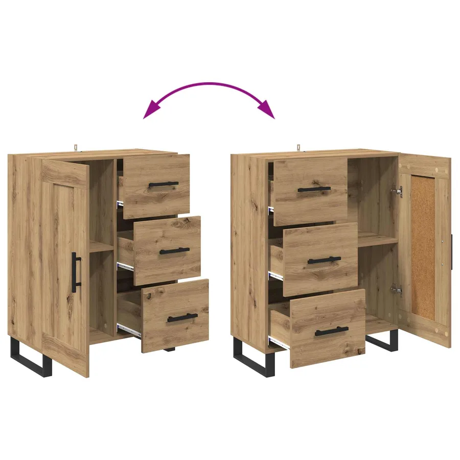 Haut Armoire 2 pcs Chêne artisanal 69,5 x 34 x 180 cm - 13