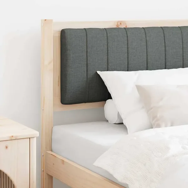 Tête de lit capitonnée avec tête de lit Marron 90 cm Pin massif