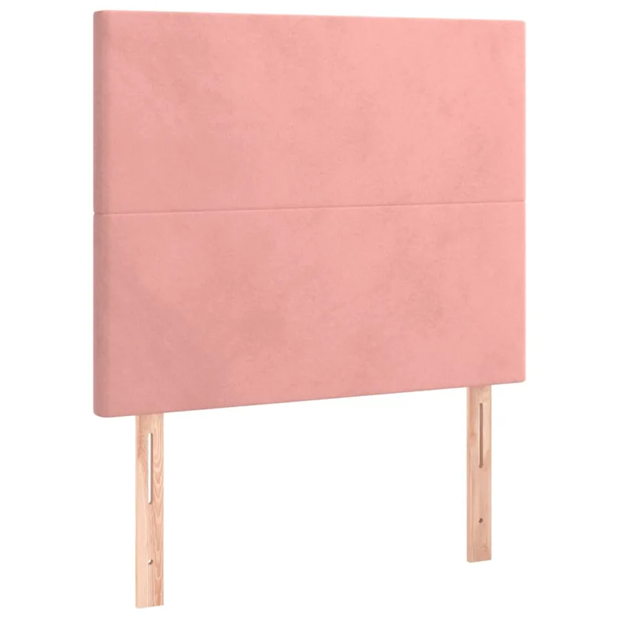 Cadre de lit sans matelas rose 120x200 cm velours - 9
