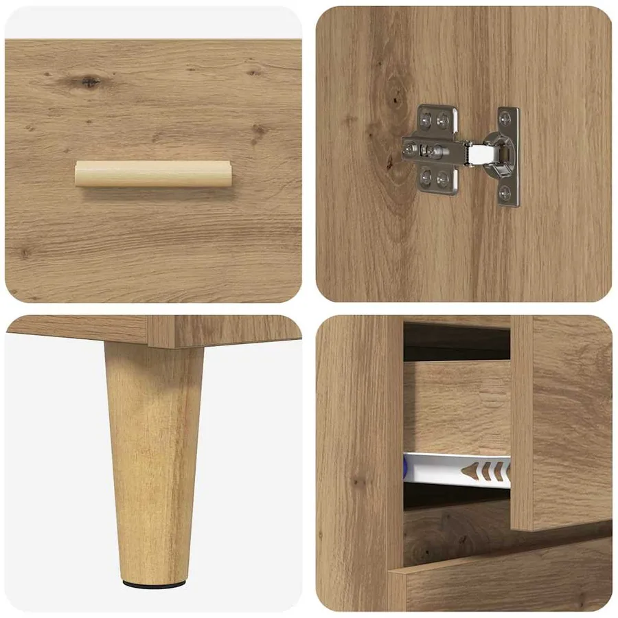 Haut Armoire Chêne artisanal 69,5 x 34 x 180 cm - 11