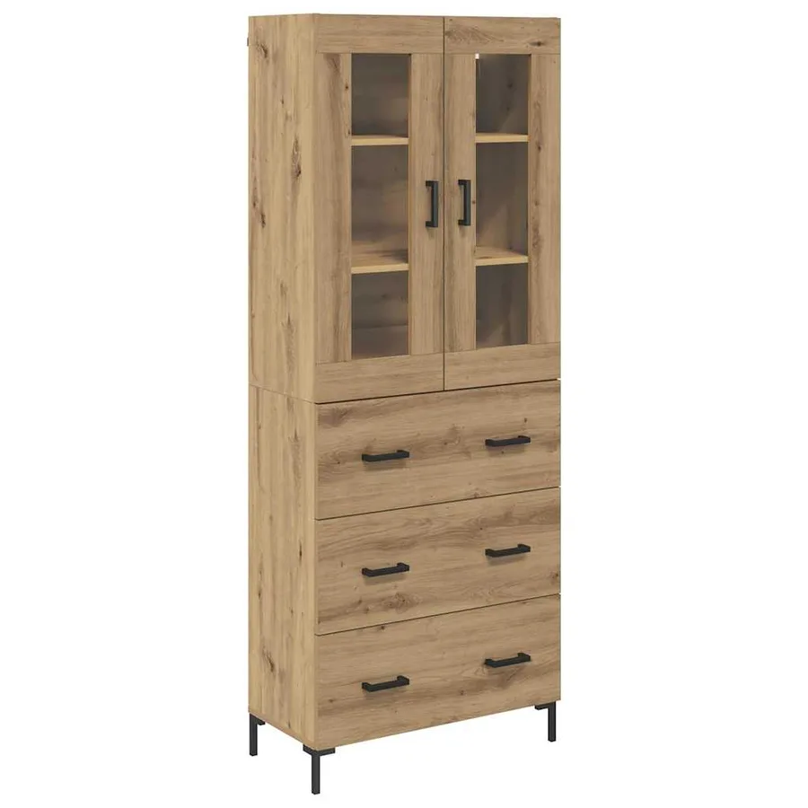 Haut Armoire 2 pcs Chêne artisanal 69,5 x 34 x 180 cm - 2