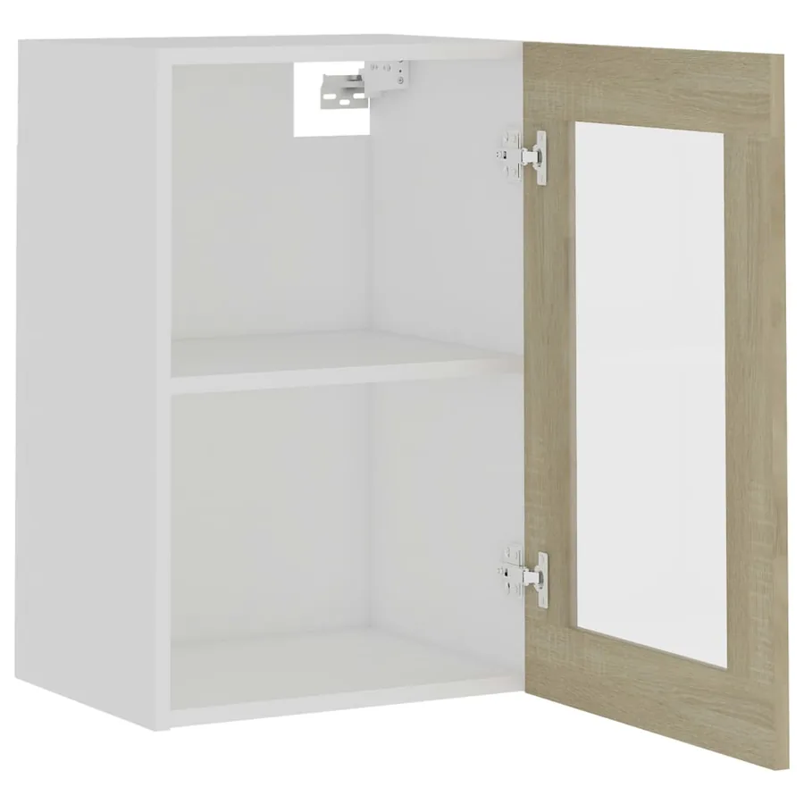 Vitrine suspendue "Lyon" Chêne Sonoma 40 x 31 x 60 cm Bois d'ingénierie - 5