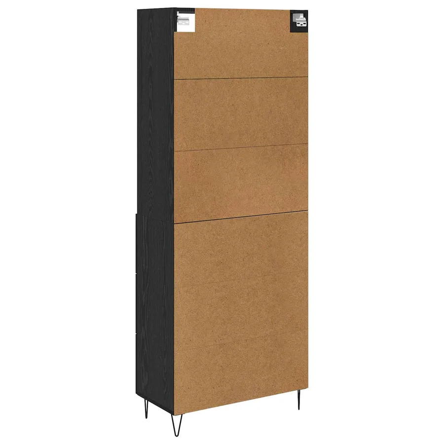 Haut Armoire avec tiroir 2 pcs Chêne noir Bois d'ingénierie - 10