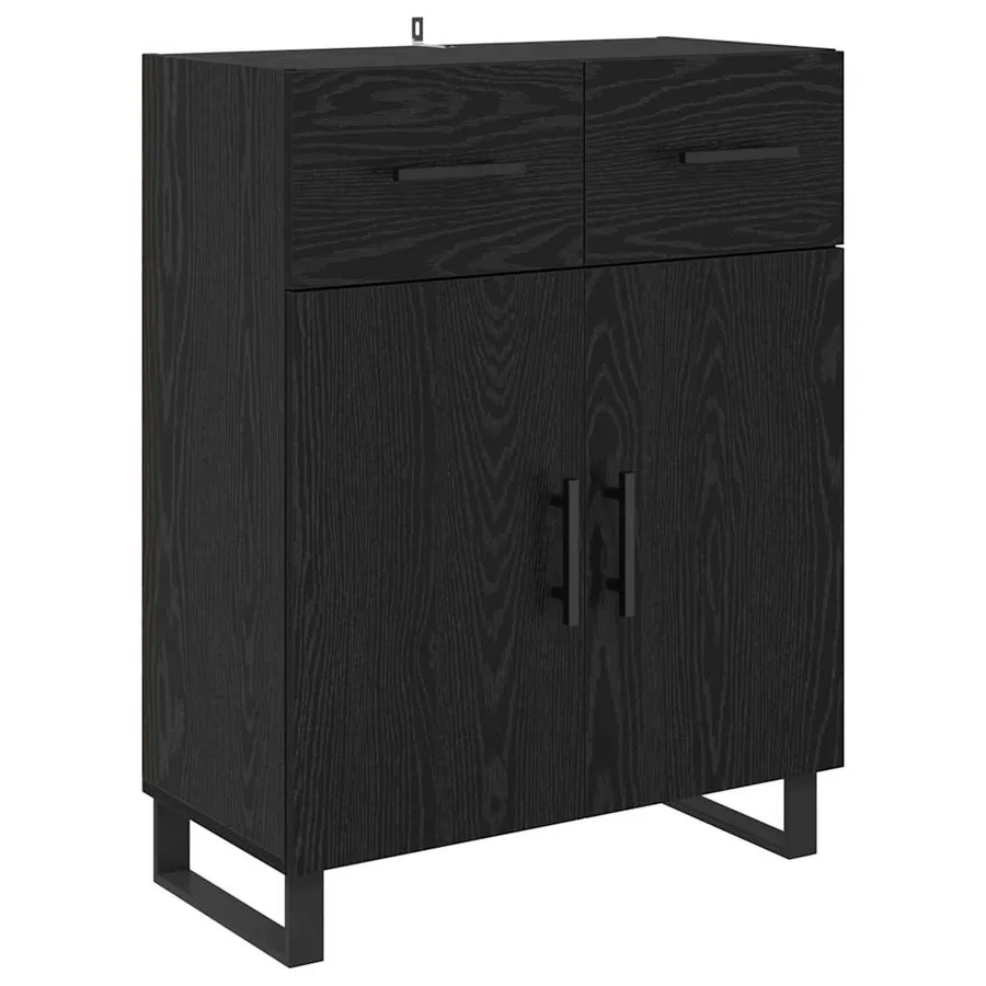 Haut Armoire Chêne noir 69,5 x 34 x 180 cm Bois d'ingénierie - 6