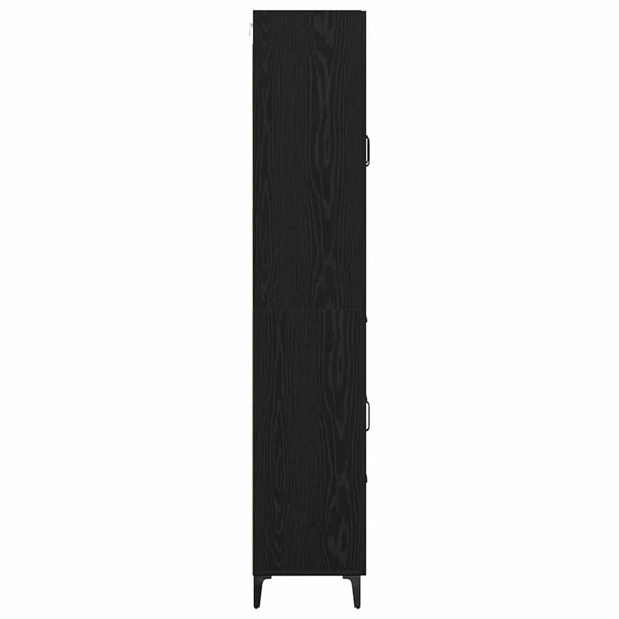 Haut Armoire Chêne noir 69,5 x 34 x 180 cm Bois d'ingénierie - 9