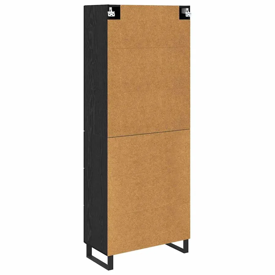 Haut Armoire Chêne noir 69,5 x 34 x 180 cm Bois d'ingénierie - 8
