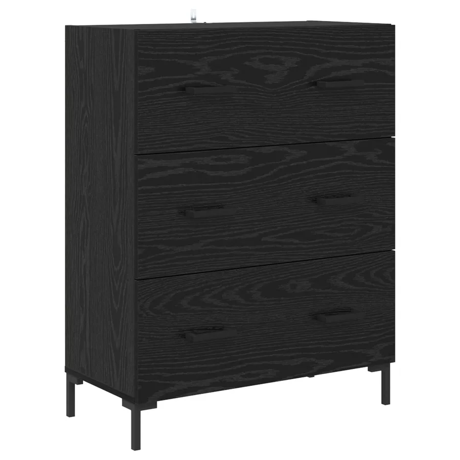Haut Armoire Chêne noir 69,5 x 34 x 180 cm Bois d'ingénierie - 7