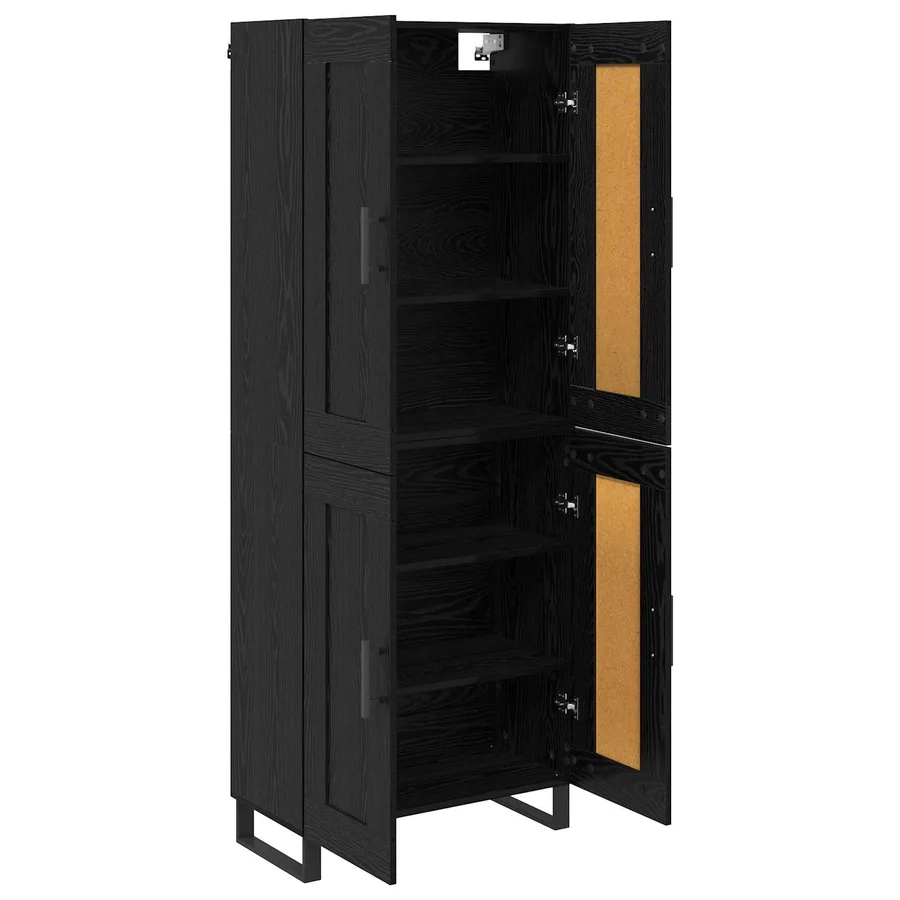 Haut Armoire Chêne noir 69,5 x 34 x 180 cm Bois d'ingénierie - 5