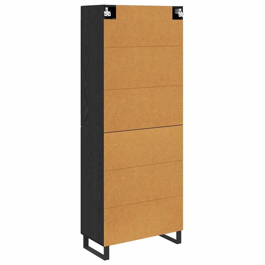 Haut Armoire Chêne noir 69,5 x 34 x 180 cm Bois d'ingénierie - 8