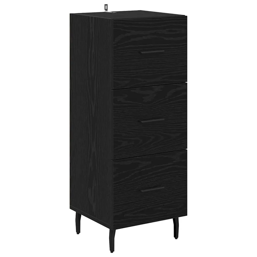 Haut Armoire Chêne noir 34,5 x 34 x 180 cm Bois d'ingénierie - 6