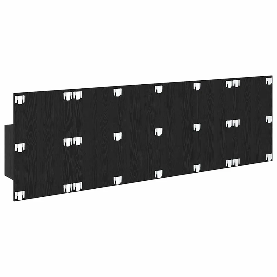 Tête de lit avec armoire 3 pcs Chêne noir Bois d'ingénierie - 9