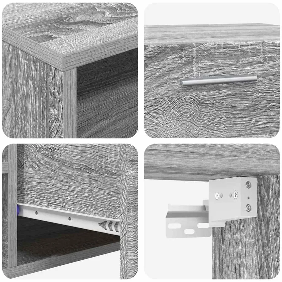 Ensemble meuble TV FLORIN 3 pcs Gris Sonoma Bois d'ingénierie - 8