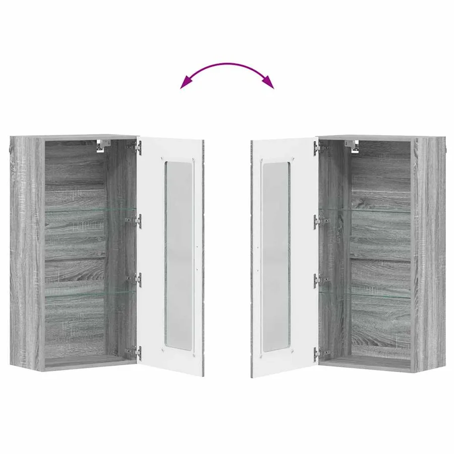 Ensemble meuble TV FLORIN 3 pcs Gris Sonoma Bois d'ingénierie - 14