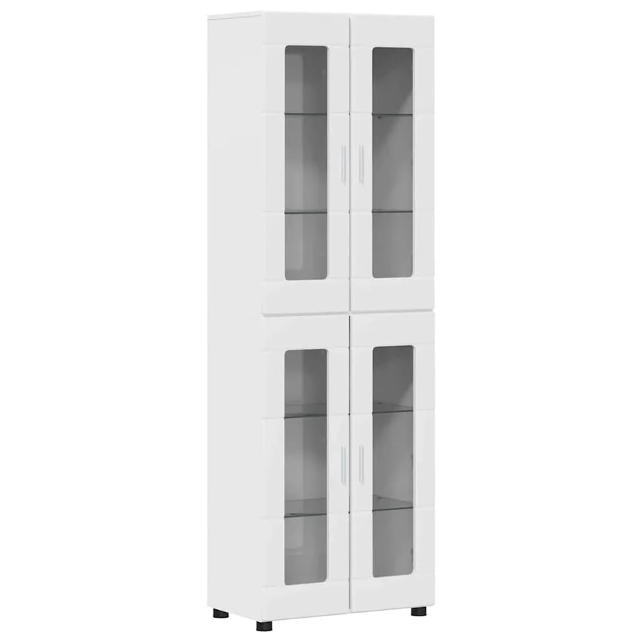 Ensemble meuble TV avec tiroir FLORIN 3 pcs Blanc brillant - 7