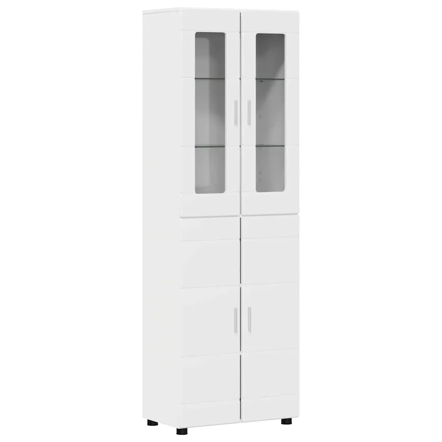 Ensemble meuble TV avec tiroir FLORIN 3 pcs Blanc brillant - 7