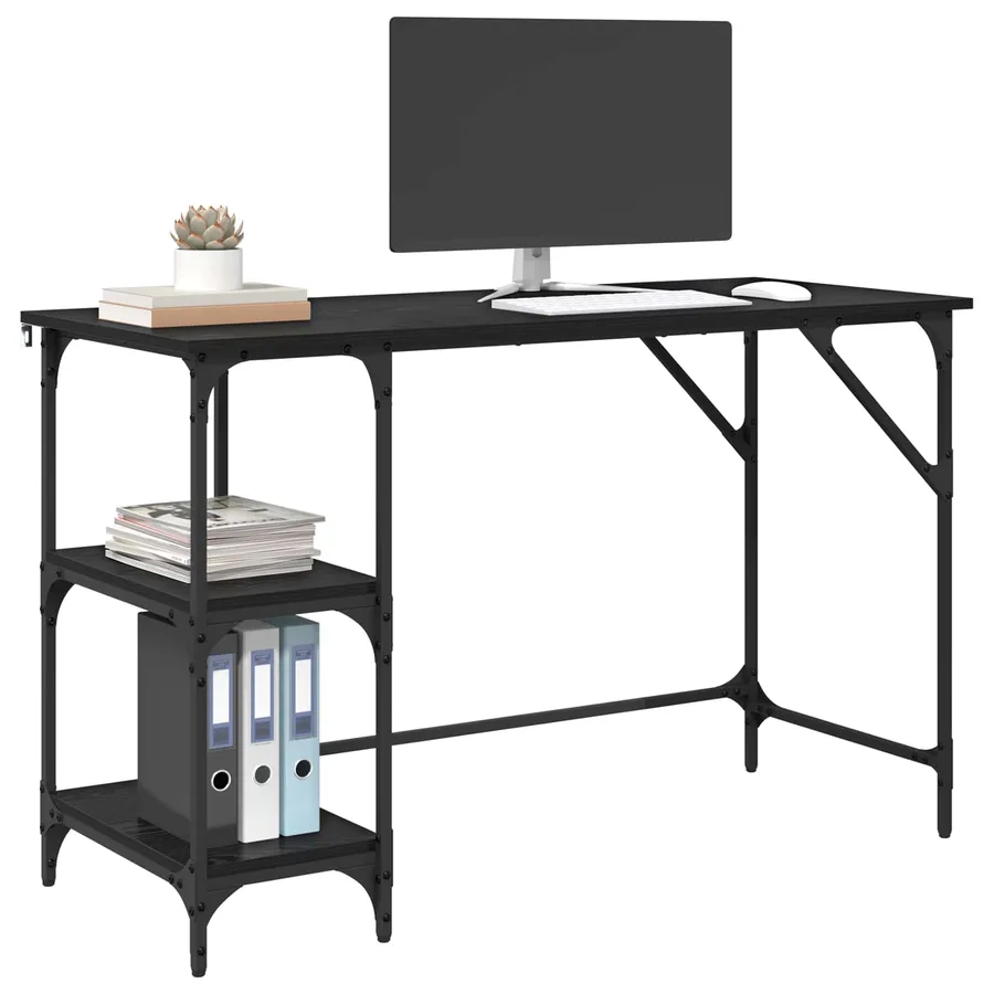 Bureau Chêne noir 120 x 50 x 75 cm Bois d'ingénierie - 3