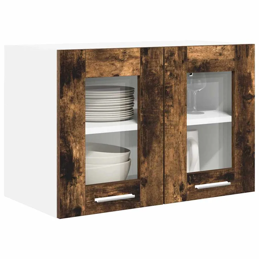 Armoire suspendue avec porte 2 pcs Chêne fumé 60 x 31 x 40 cm - 3