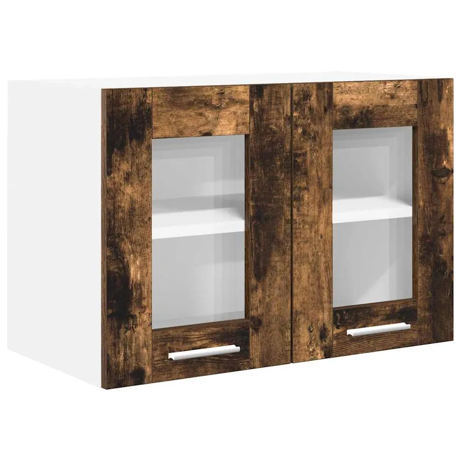 Armoire suspendue avec porte 2 pcs Chêne fumé 60 x 31 x 40 cm - 5