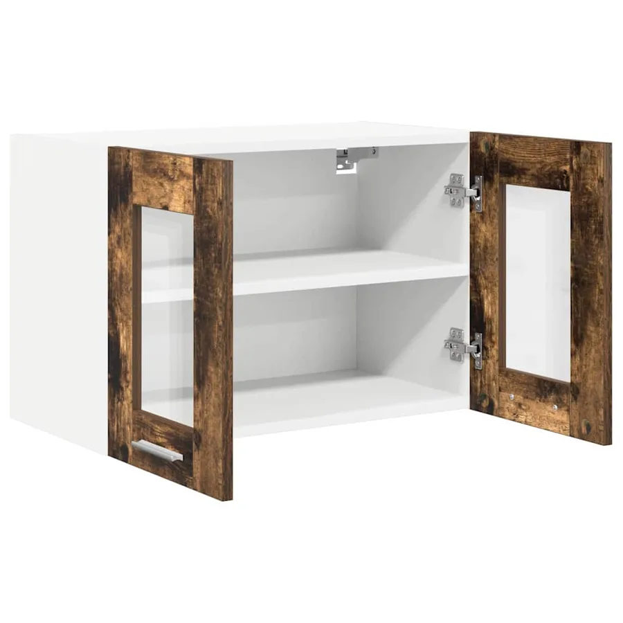 Armoire suspendue avec porte 2 pcs Chêne fumé 60 x 31 x 40 cm - 6