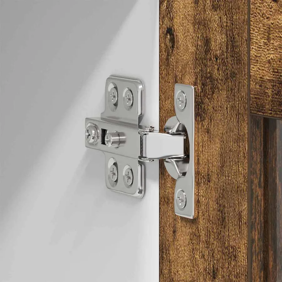 Armoire suspendue avec porte 2 pcs Chêne fumé 60 x 31 x 40 cm - 8