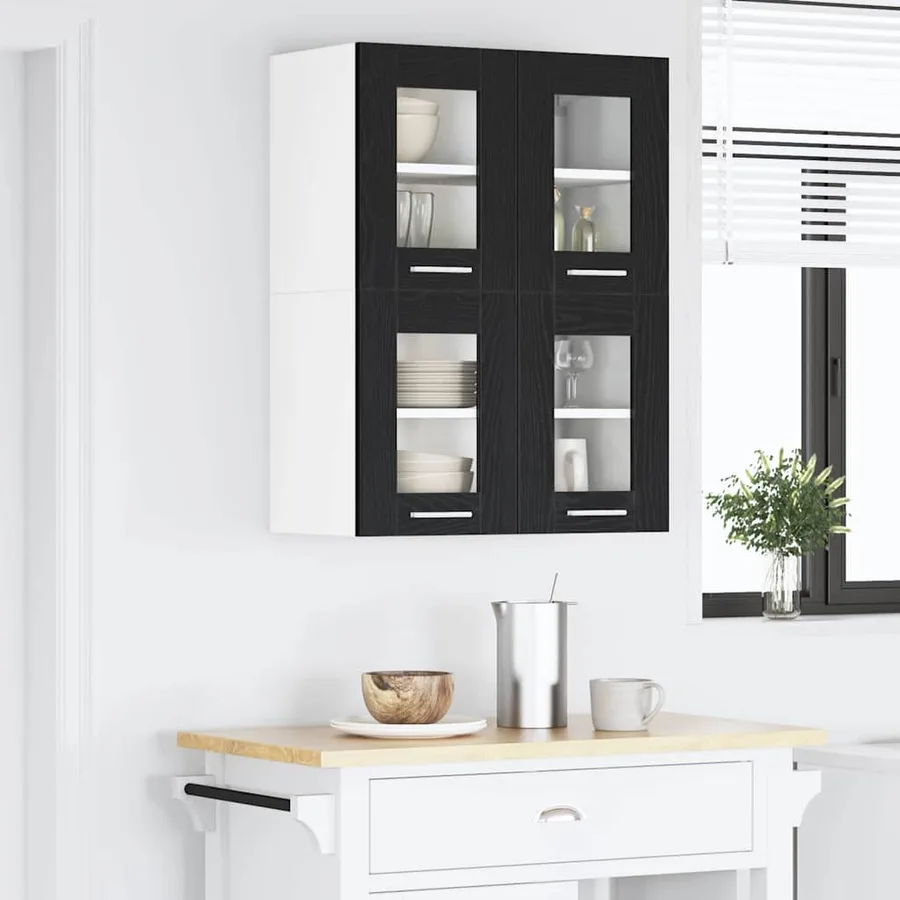 Armoire suspendue Chêne noir 60 x 31 x 40 cm Bois d'ingénierie - 4