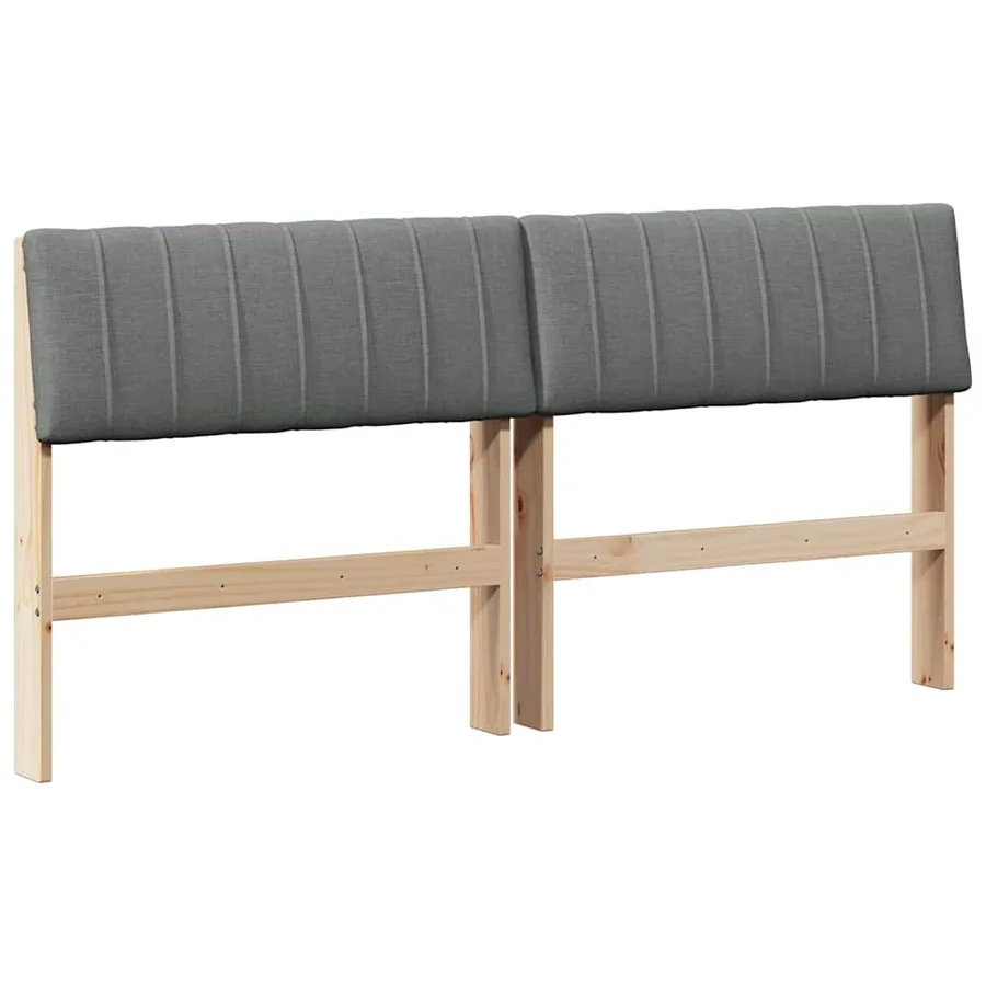 Tête de lit capitonnée Gris foncé 150 cm Pin massif - 2