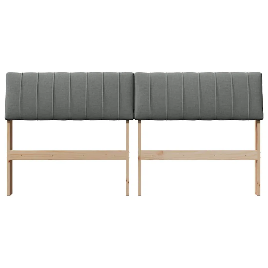 Tête de lit capitonnée Gris foncé 150 cm Pin massif - 4