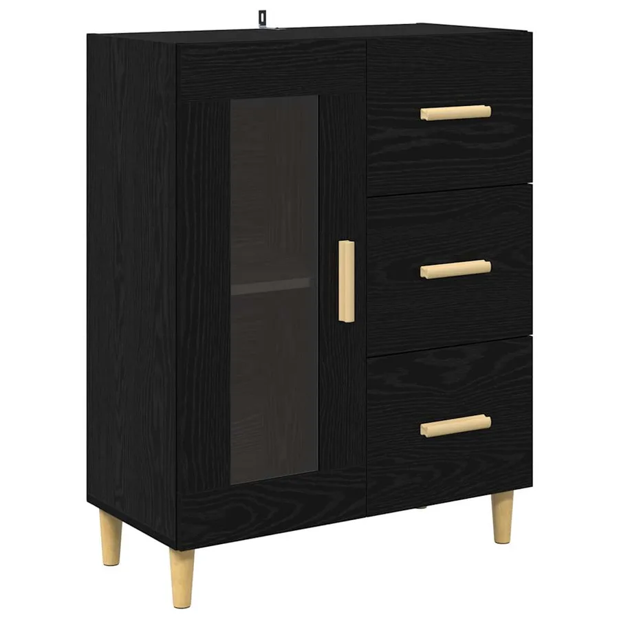 Haut Armoire Chêne noir 69,5 x 34 x 180 cm Bois d'ingénierie - 6