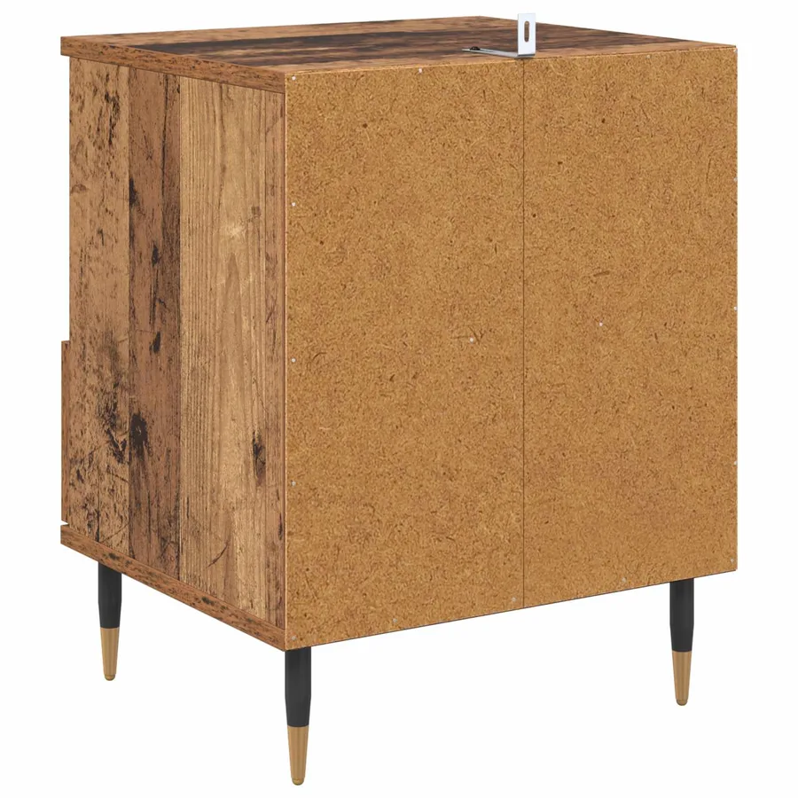 Cabinet de chevet avec tiroir 2 pcs Bois ancien 40 x 35 x 50 cm - 9
