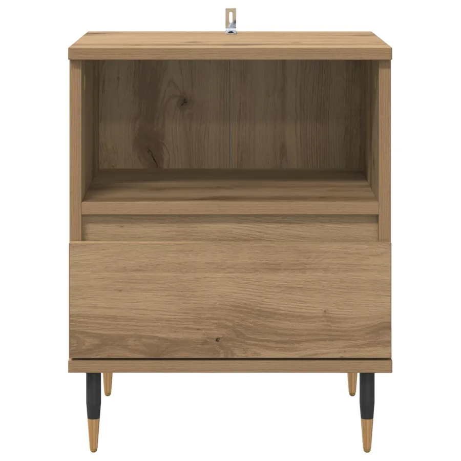 Cabinet de chevet 2 pc Chêne artisanal 40 x 35 x 50 cm - 7
