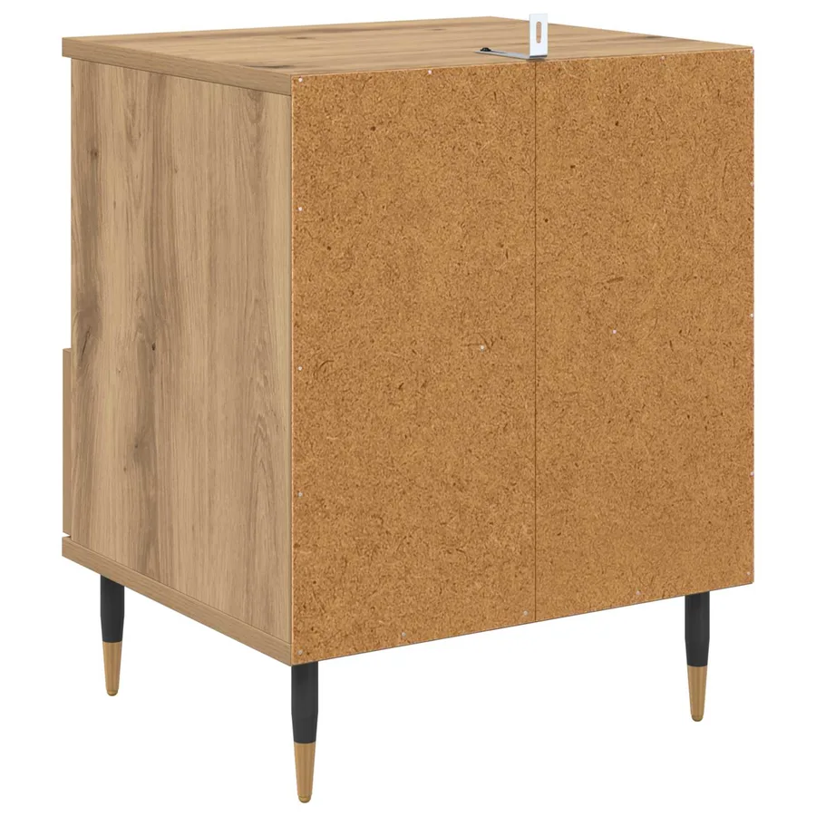 Cabinet de chevet 2 pc Chêne artisanal 40 x 35 x 50 cm - 9