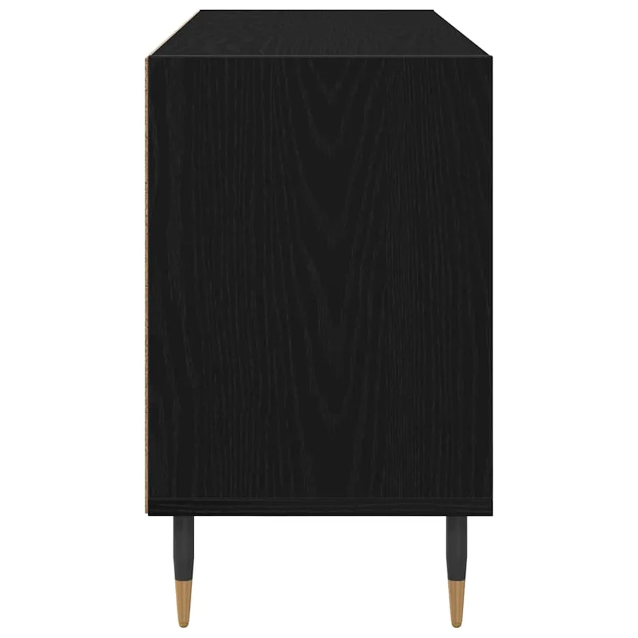 Meuble TV Chêne noir 103,5 x 30 x 50 cm Bois d'ingénierie - 6